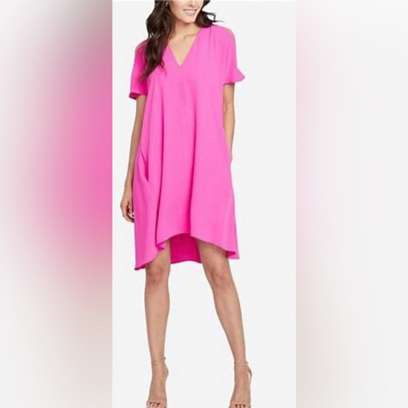 Rachel Roy Coretta V-Neck Shift pockets pink - Picture 8 of 8